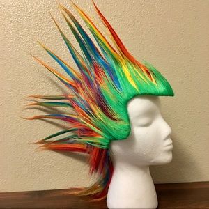 Rainbow Mohawk Wig for adults